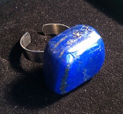 Bague inox lapis lazuli - 20€