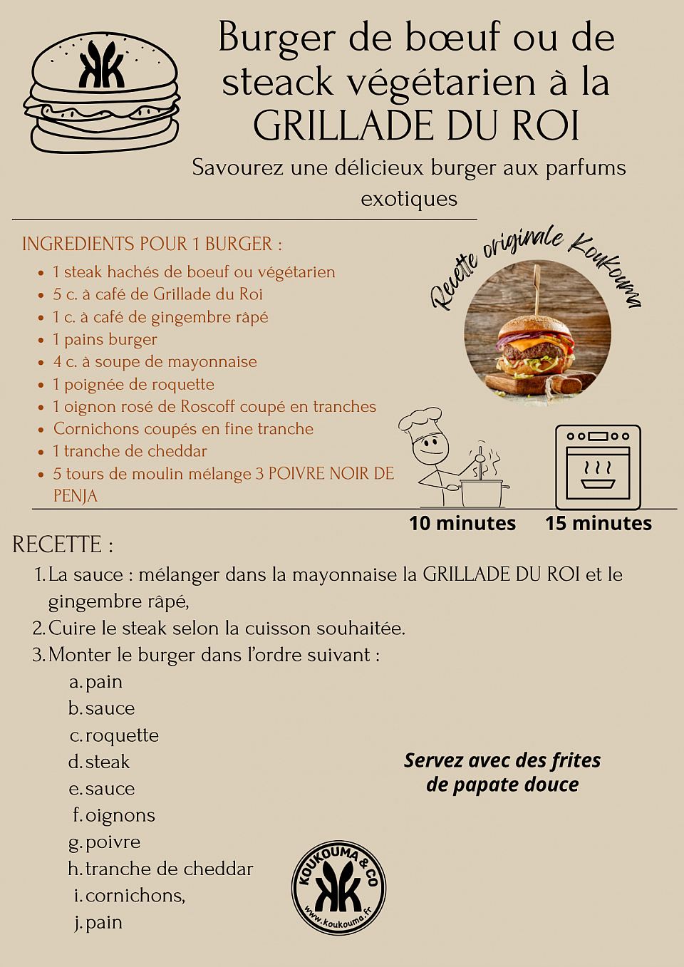 Burger grillade du roi